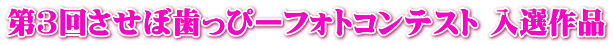 第３回させぼ歯っぴーフォトコンテスト 入選作品